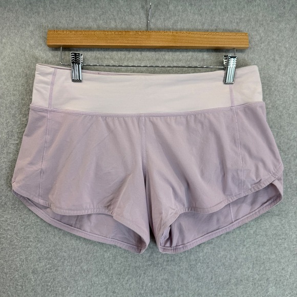 Lululemon Athletica Size 6 Speed Up Shorts 4" Pale Purple Athletic Shorts Sporty - Picture 1 of 11